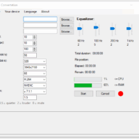 Batch video converter with audio enhancement and watermark insertion — FREE